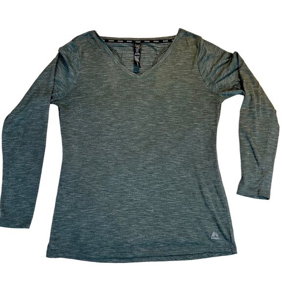 RBX Long Sleeve Racerback Workout Shirt Heathered Green Woman's Medium - Picture 1 of 11
